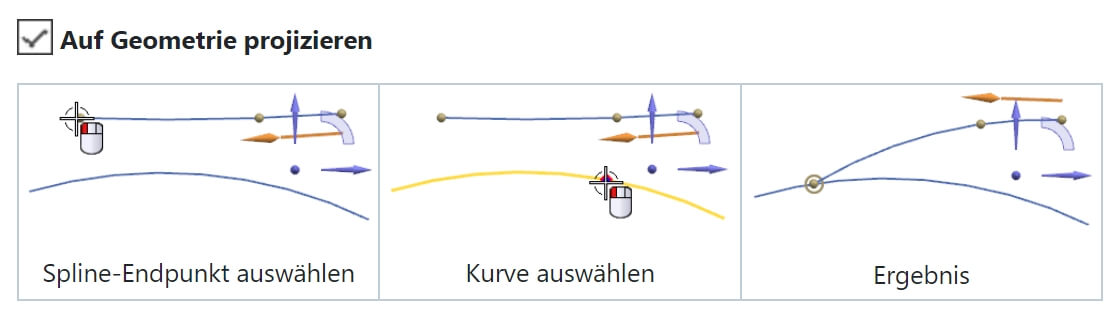 Auf Geometrie projizieren Ergebnis 2