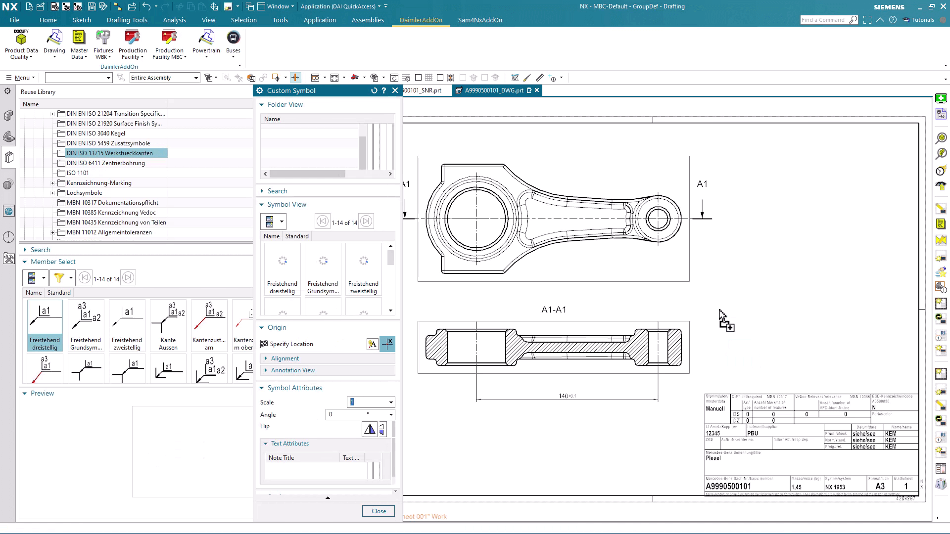 Mercedes-Benz: Arbeitsweisen mit NX im Drafting