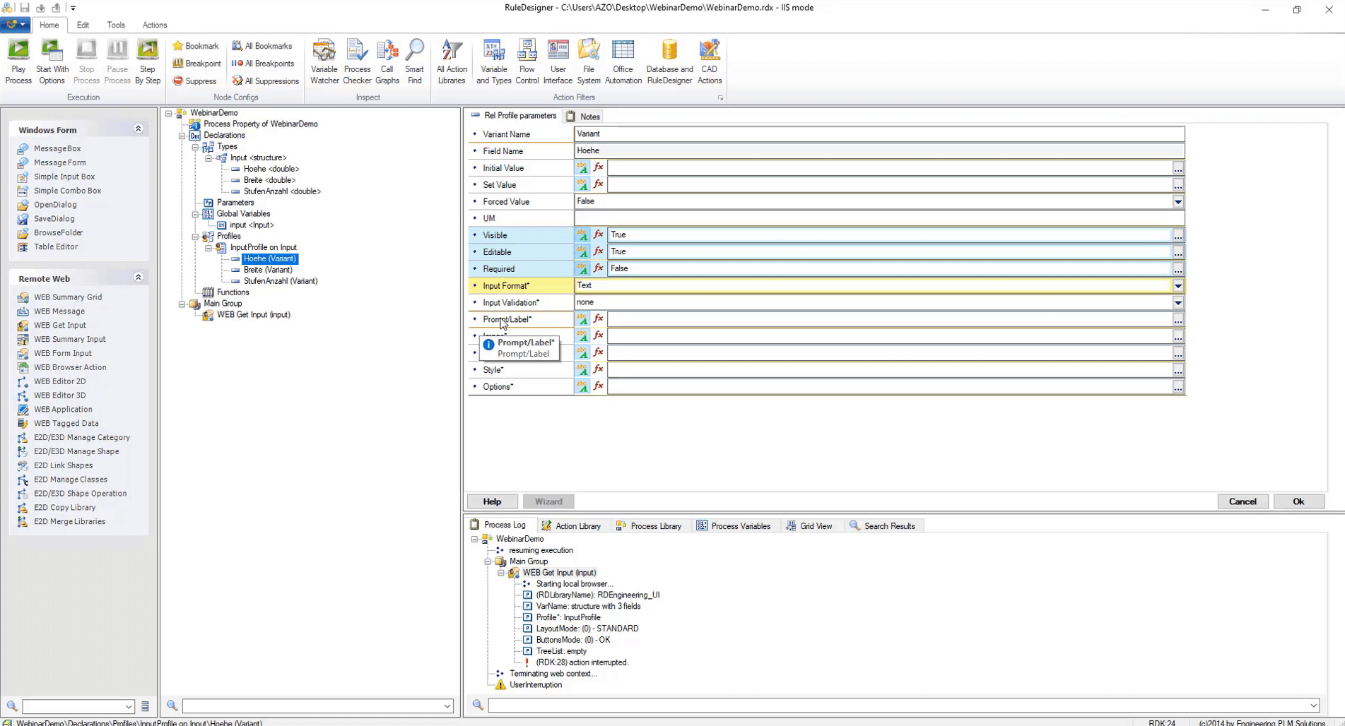Parameter in RuleDesigner Konfigurator definieren